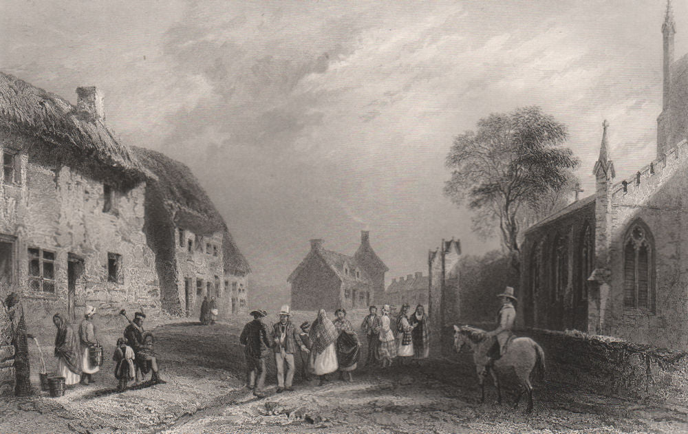 Poosie Nansie's house, Mauchline, East Ayrshire. Scotland. BARTLETT c1840